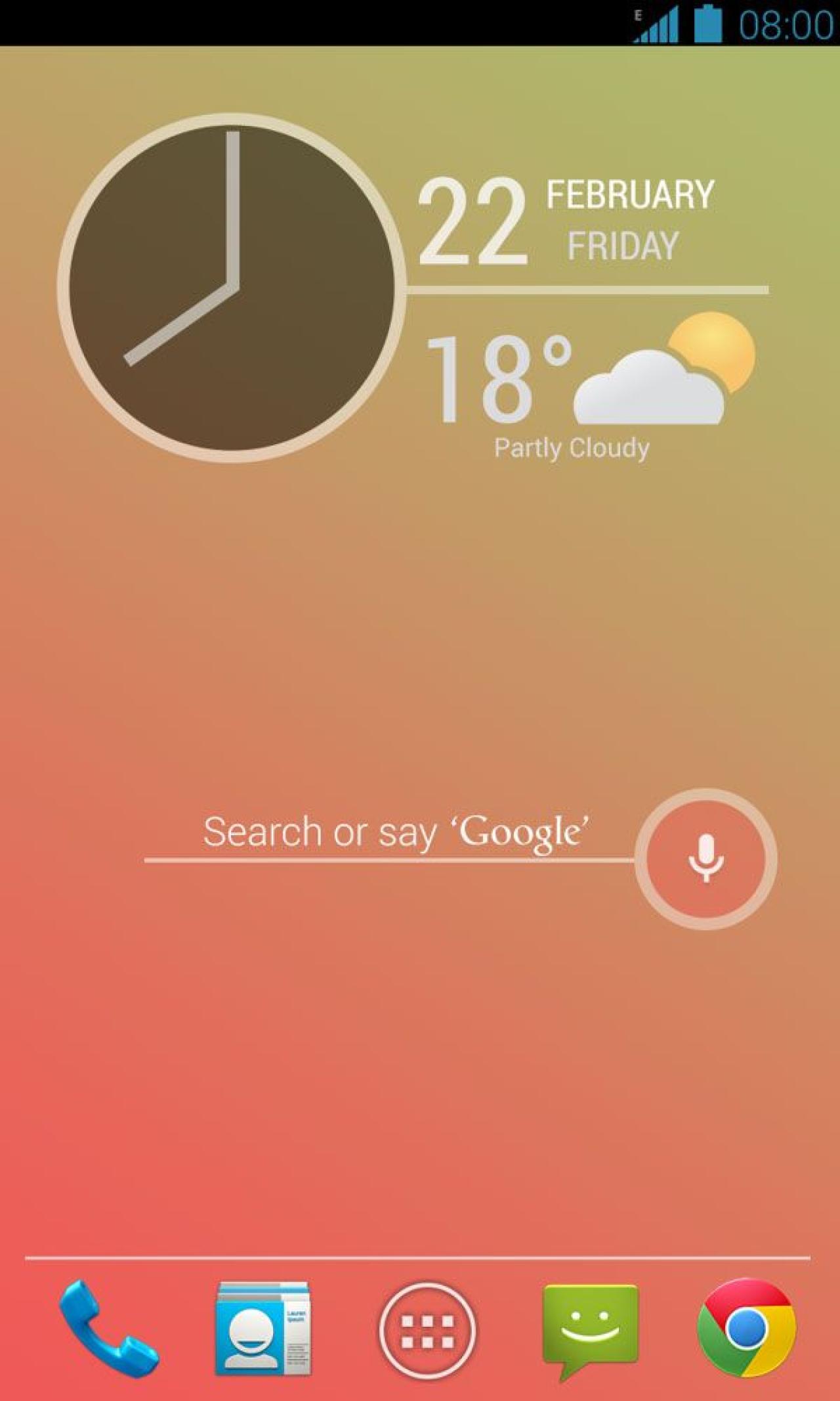 安卓5.0（Android 5.0）系统锁屏界面 概念图 来源：behance.net