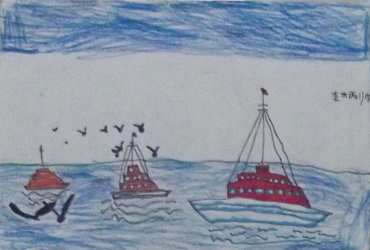 轮船 李柄帅画