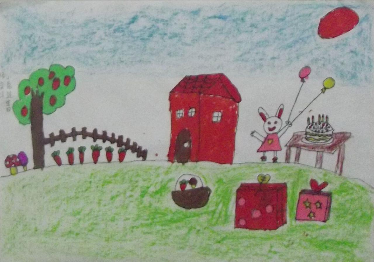 小兔子过生日 杨奕洁画