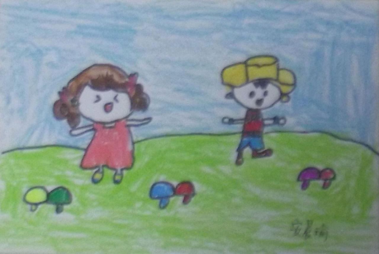 妈妈和宝宝 安晨瑜画