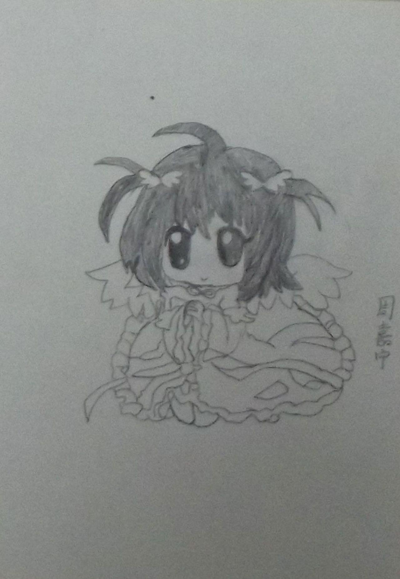 萌萌哒小女孩 周嘉宁画