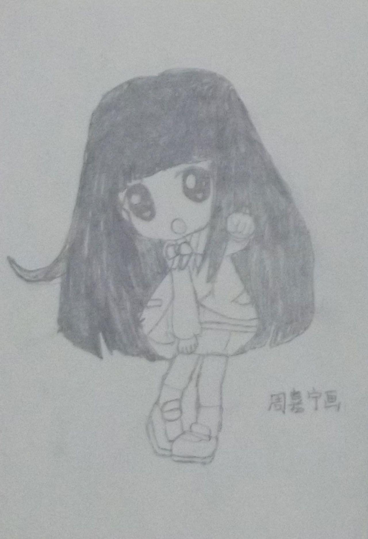 萌萌哒小女孩 周嘉宁画