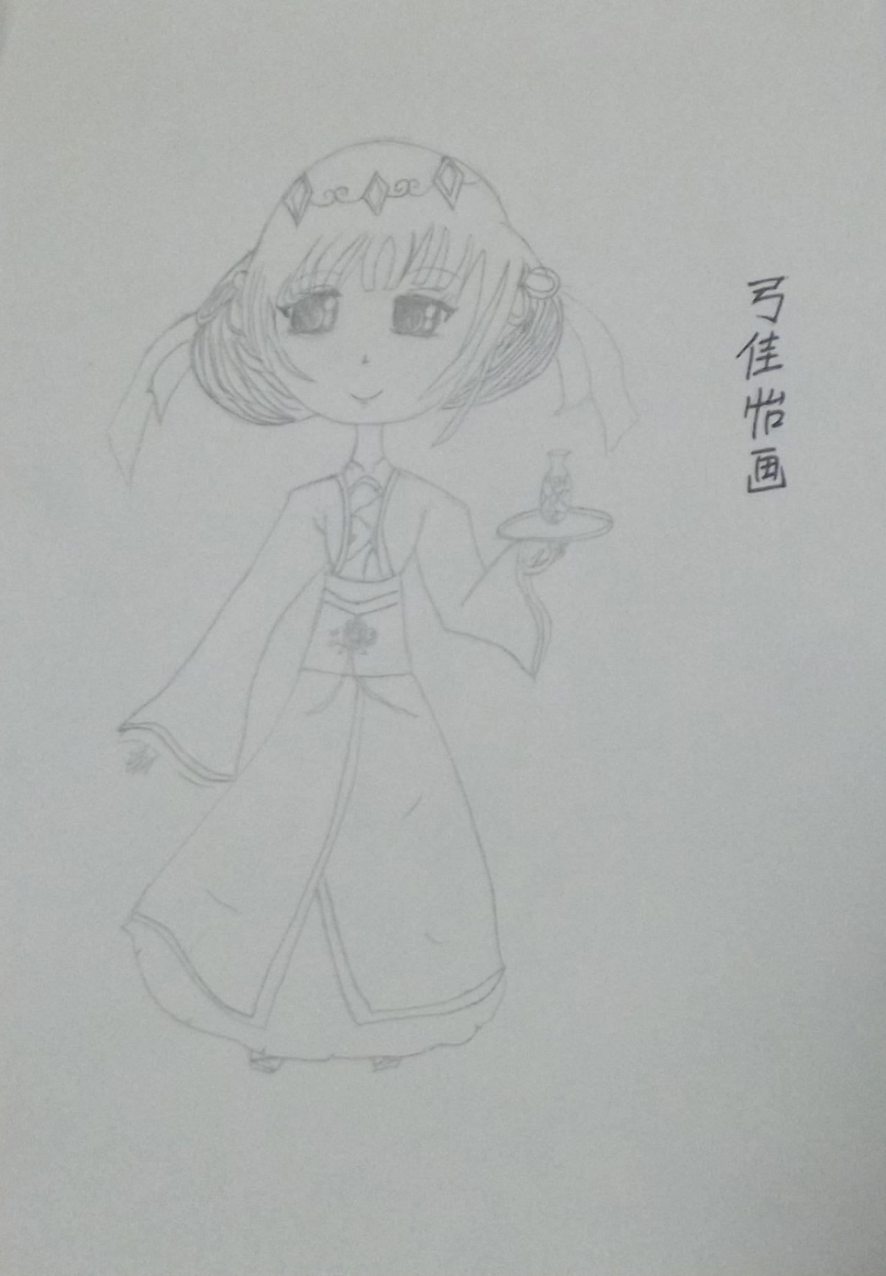 小女孩 弓佳怡画