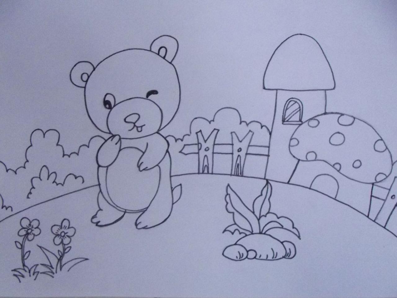 第四步，勾墨线