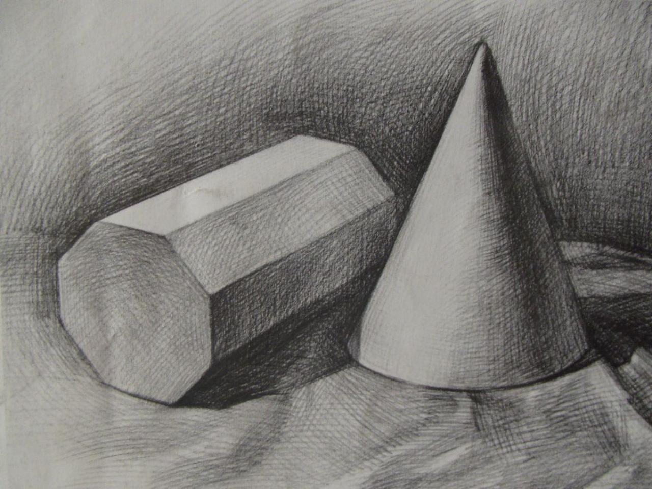 步骤四，刻画每个物体的形体结构