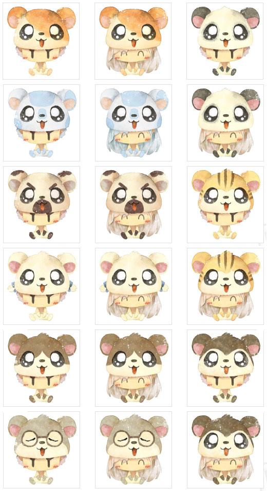 梁阿渣哈姆太郎和它的小伙伴情侣头像 预览图