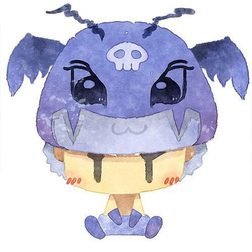 数码宝贝情侣头像男用：戴着小恶魔兽帽子的男孩