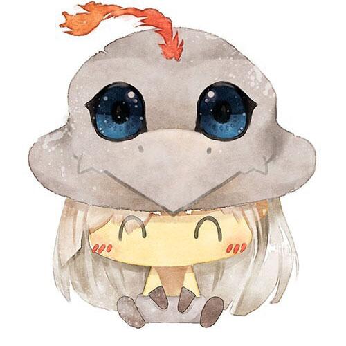 数码宝贝情侣头像女用：戴着布加兽帽子的女孩