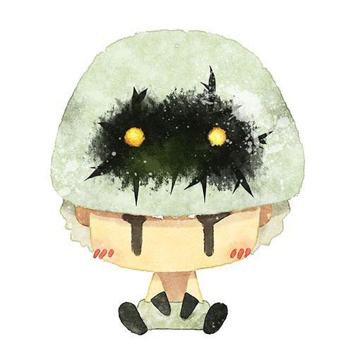 数码宝贝情侣头像男用：戴着黑球兽帽子的男孩