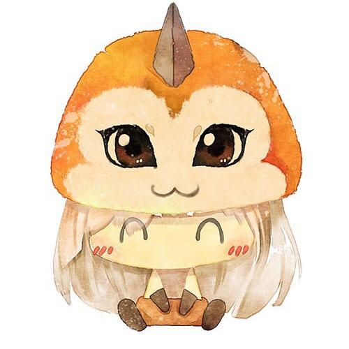 数码宝贝情侣头像女用：戴着独角兽帽子的女孩