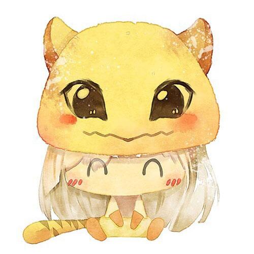 数码宝贝情侣头像女用：戴着猫猫兽帽子的女孩
