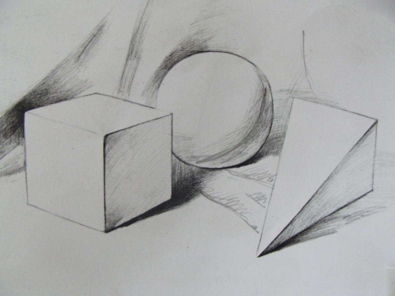 第二步骤，画暗部及投影