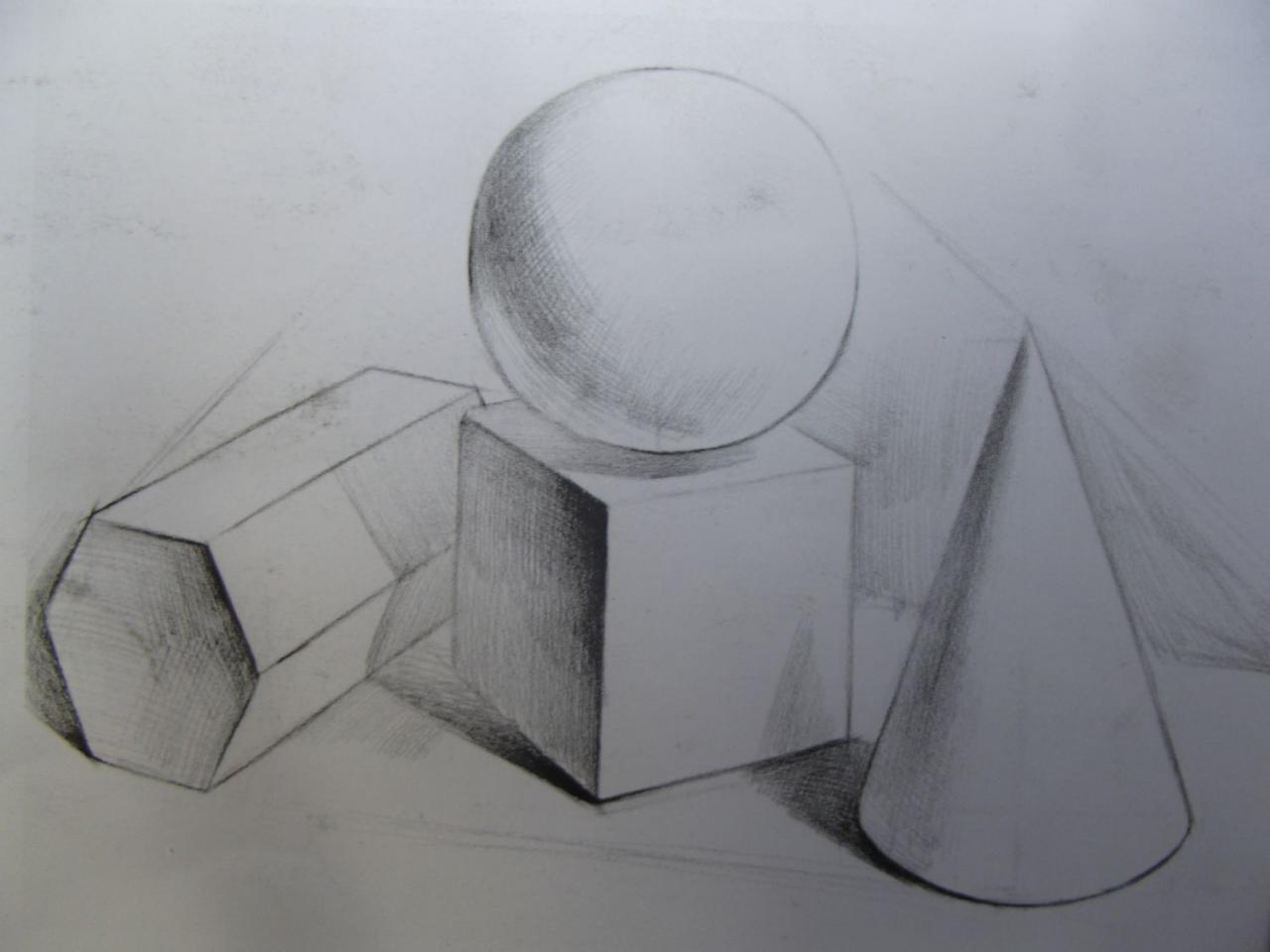 第二步，画暗部及投影