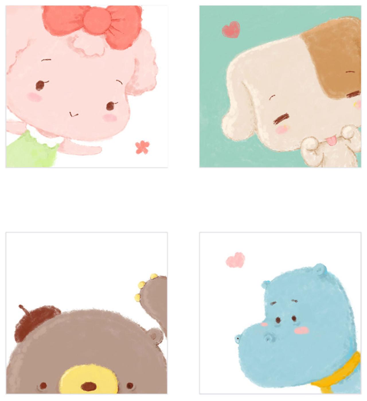 舍舍阿哆和它的小伙伴卖萌头像 预览图