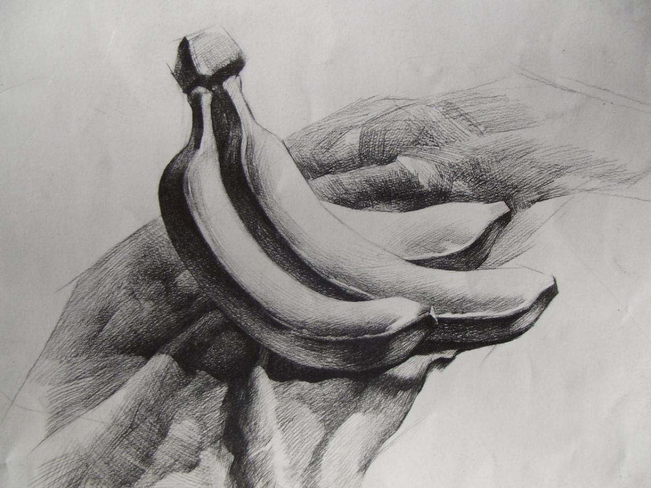 第四步,画出香蕉的中间色调