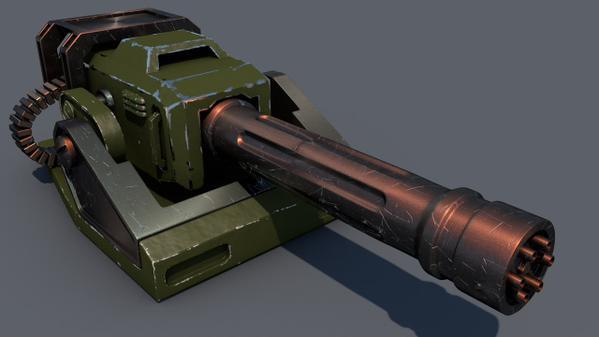 ky3mee4设计的machine gun模型（贴图概念图）
