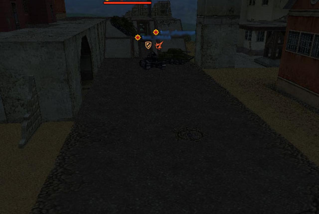 散弹新炮塔在图中可视道路长度的距离，依然可以命中目标