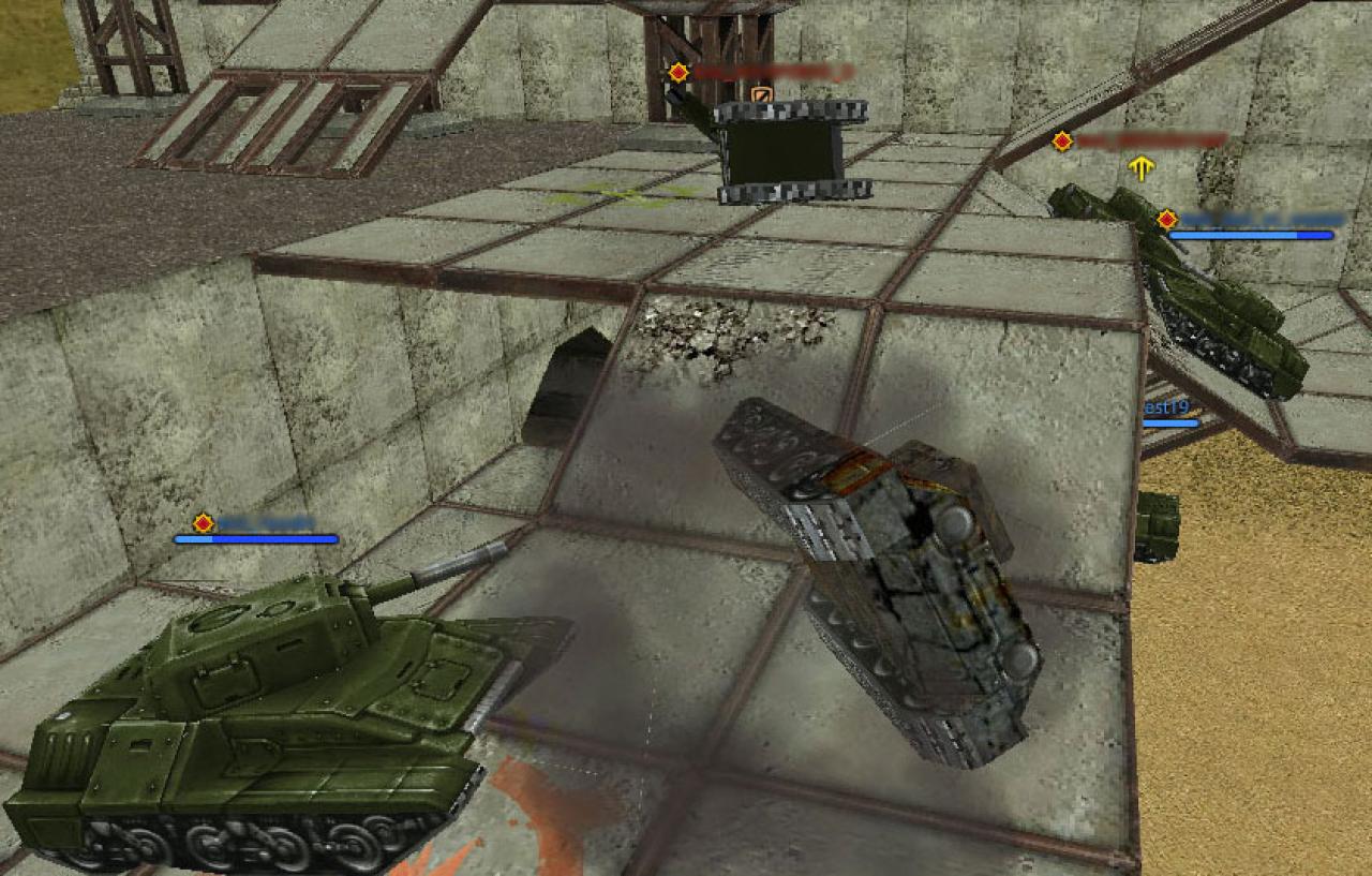 搭配黄蜂底盘的散弹新炮塔发射时受到后坐力，坦克侧翻