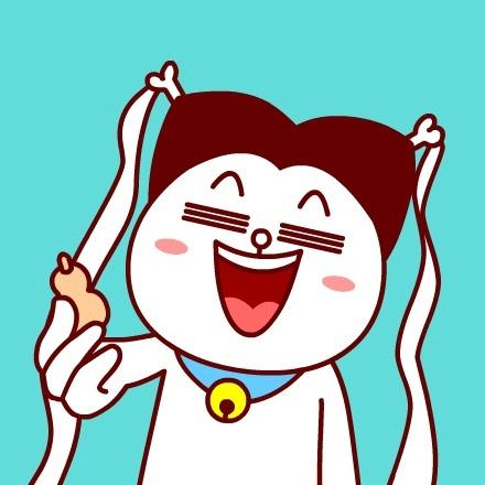 嗷大喵扮演于正版小龙女蓝色背景头像