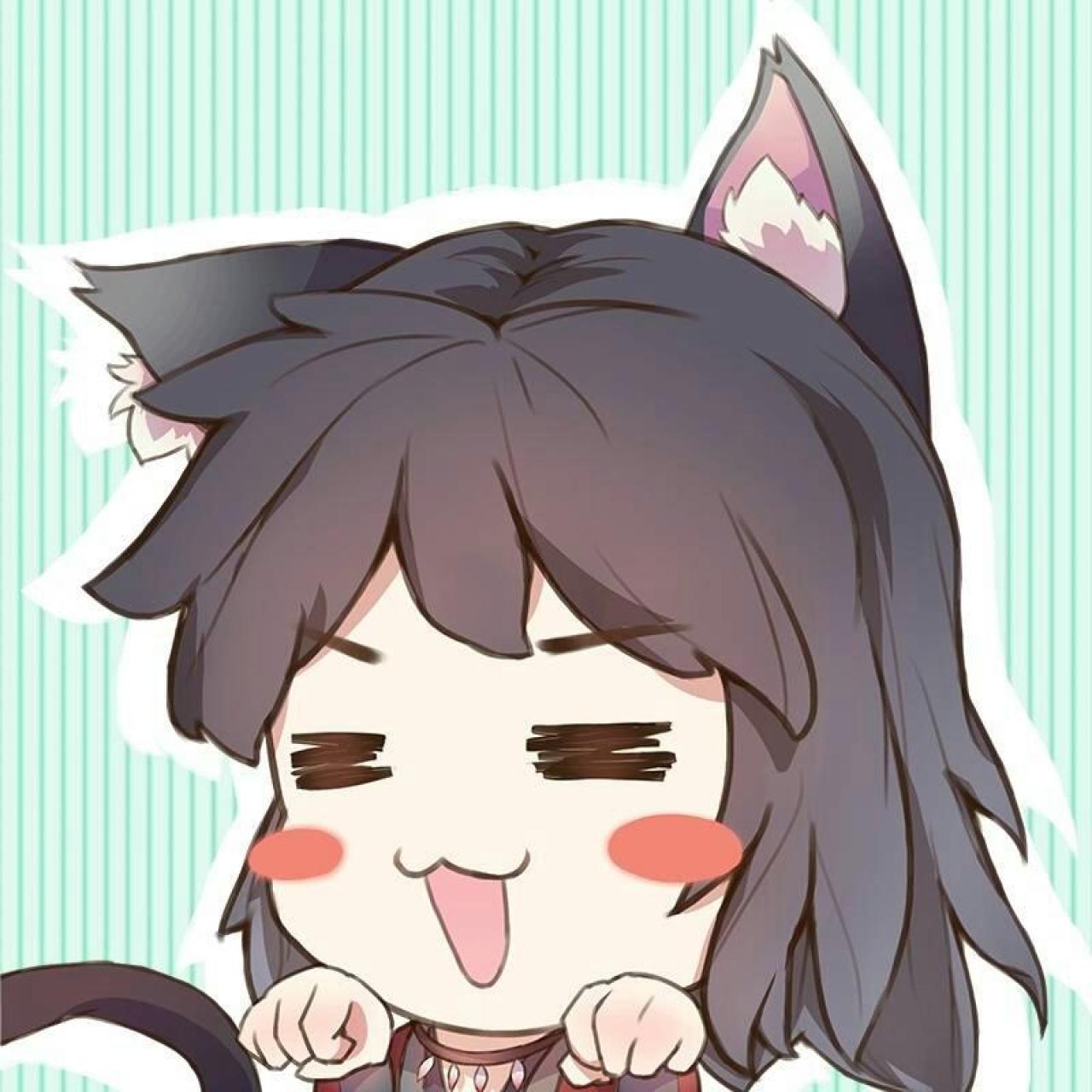 《仙剑奇侠传四》戴着项圈和猫耳朵的云天河，翘起尾巴卖萌头像