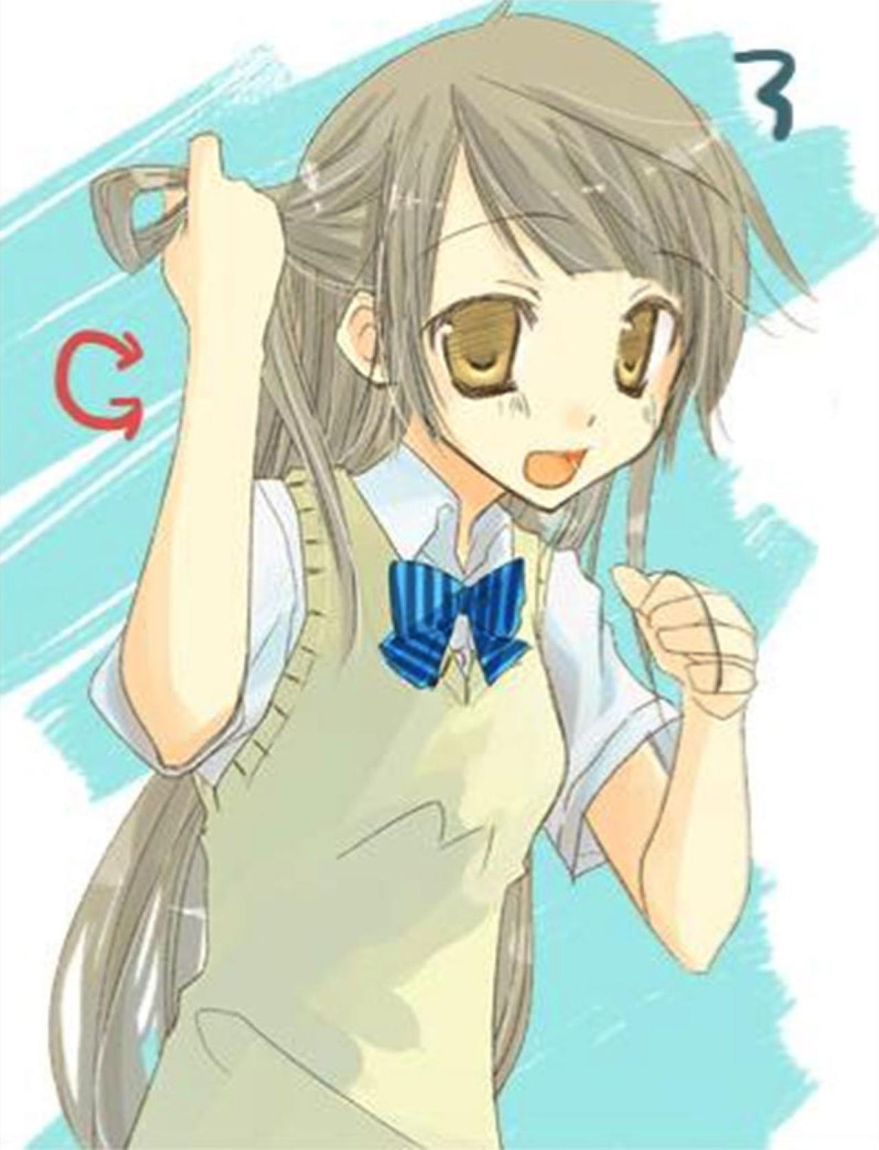 自己动手绑扎南小鸟发型教程第三步：弯折头发