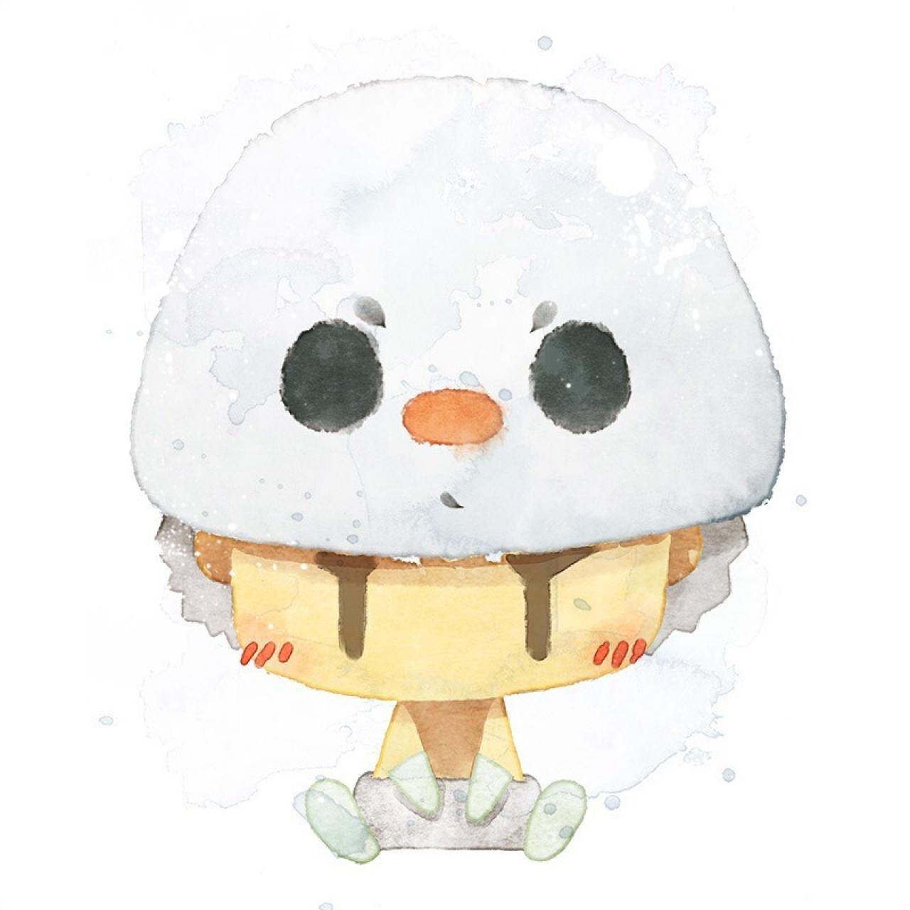 圣诞情侣头像男用：扮成小雪人的男孩