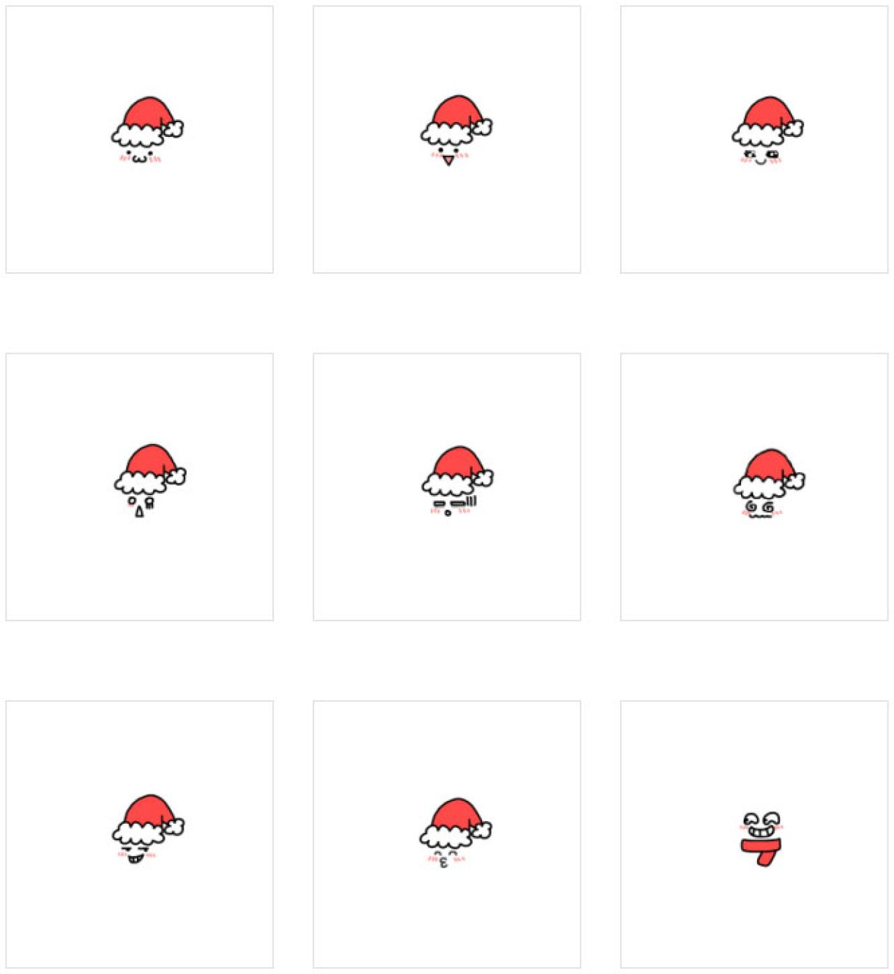 大绵羊BOBO戴着圣诞帽的颜文字头像 预览图