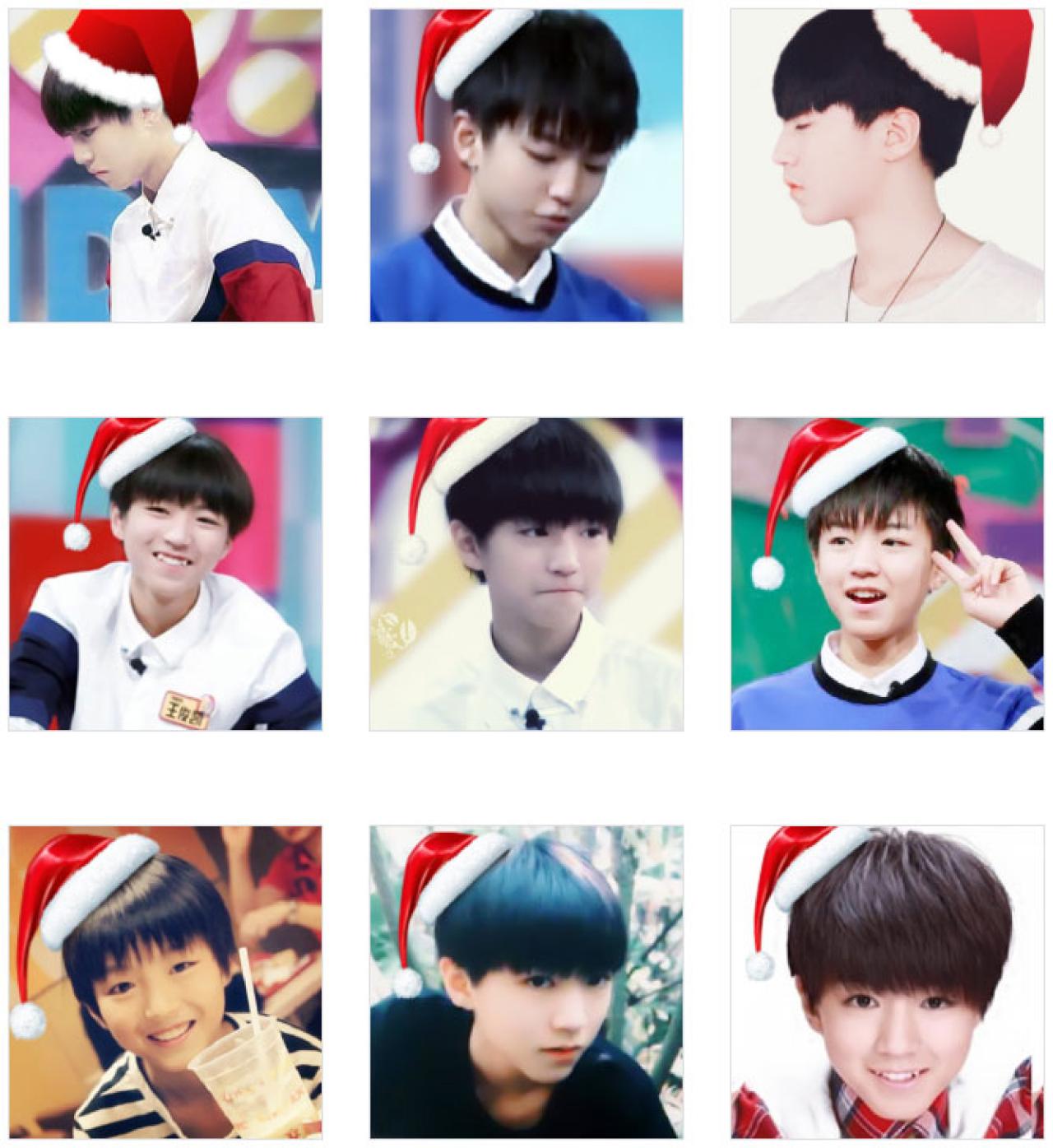 TFBOYS王俊凯圣诞帽头像 预览图