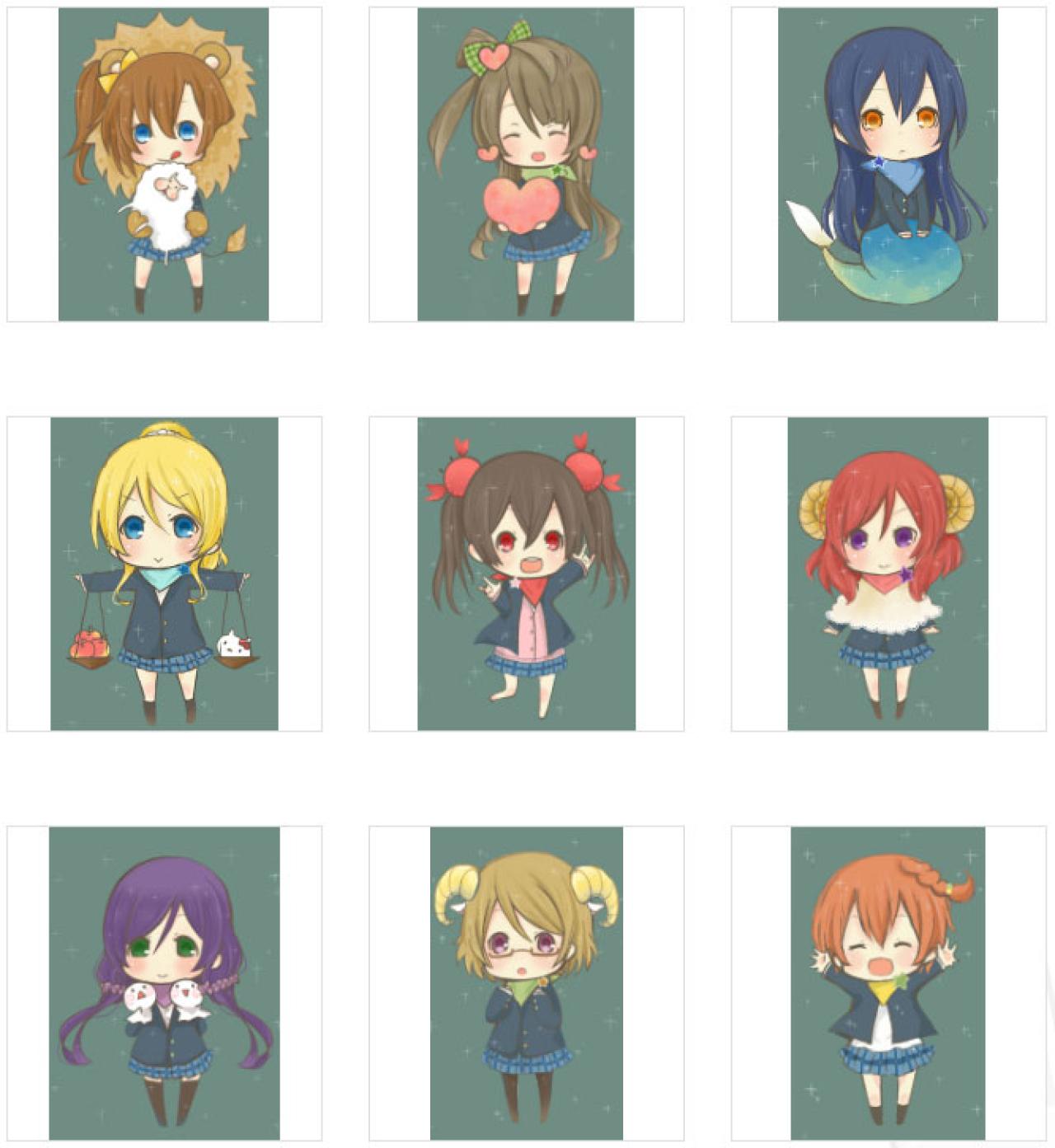LoveLive!角色星座头像 预览图