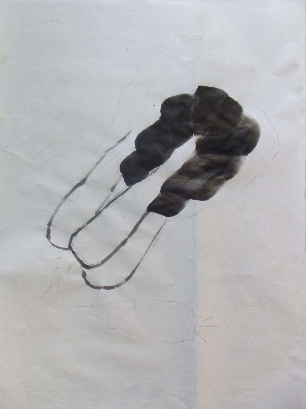 第三步，画前面白菜帮的叶子