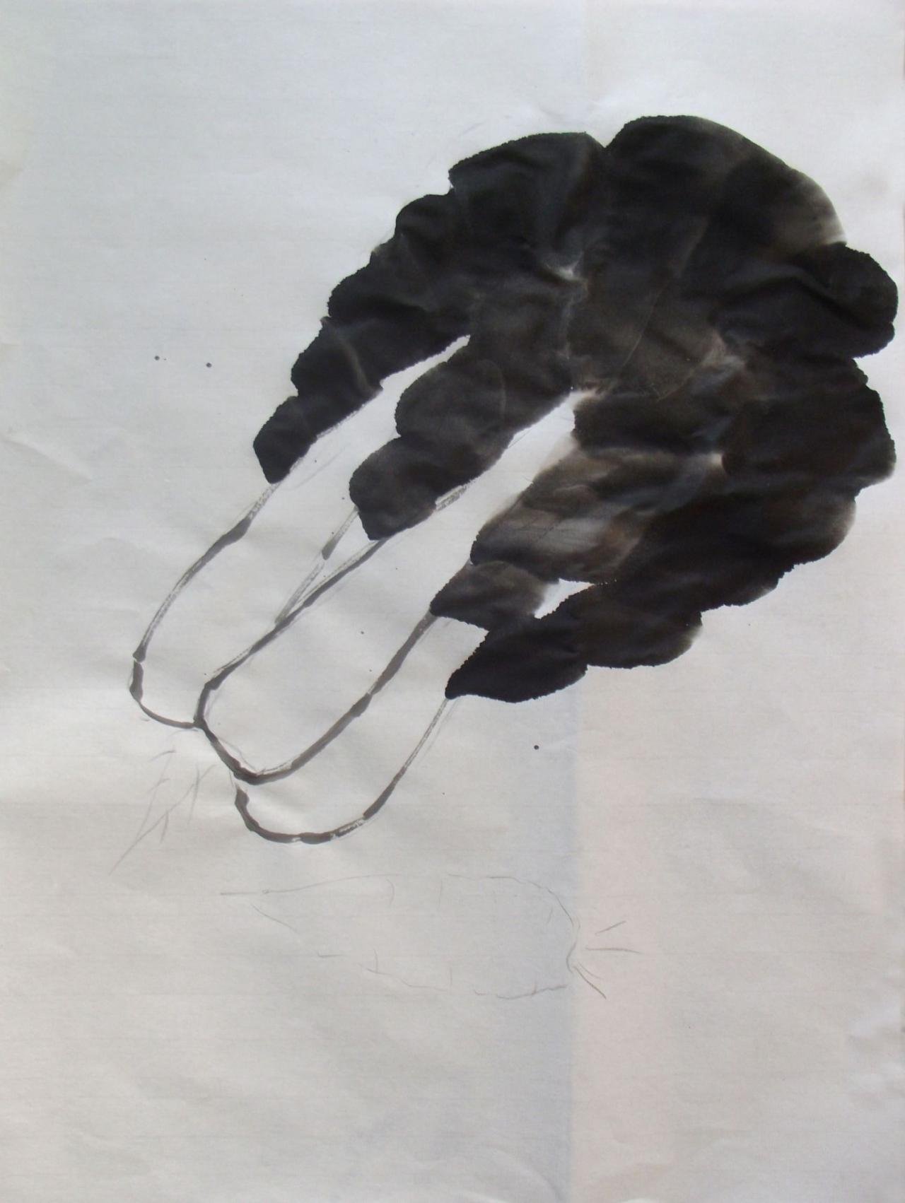 第四步，画后面白菜帮的叶子