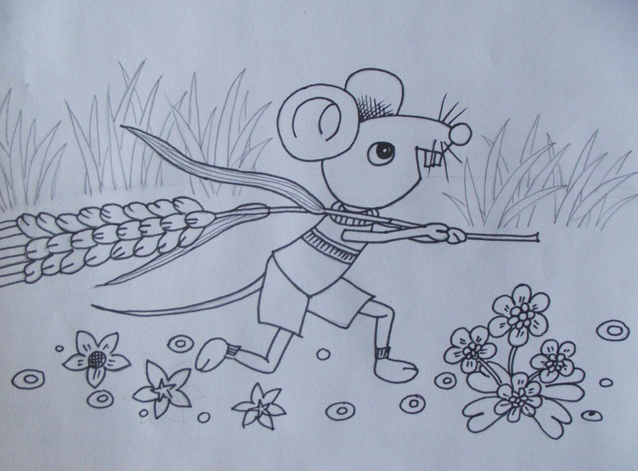 第四步，勾墨线稿