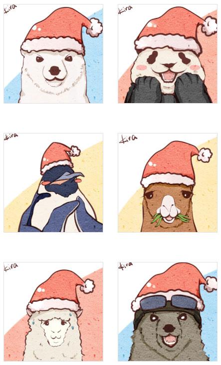 白熊咖啡馆角色圣诞头像 预览图