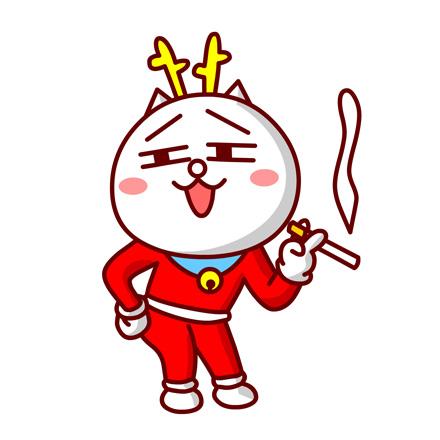 嗷大喵扮成麋鹿点着烟头像