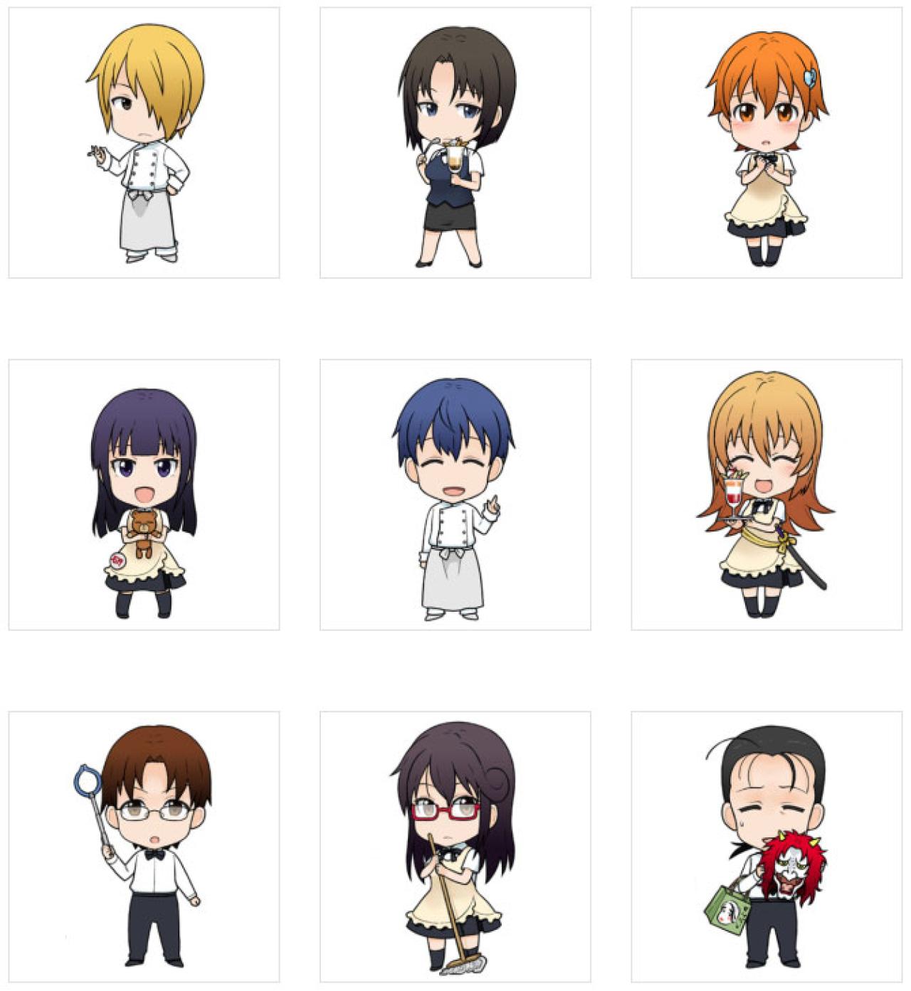 Working!!迷糊餐厅角色全身Q版头像 预览图