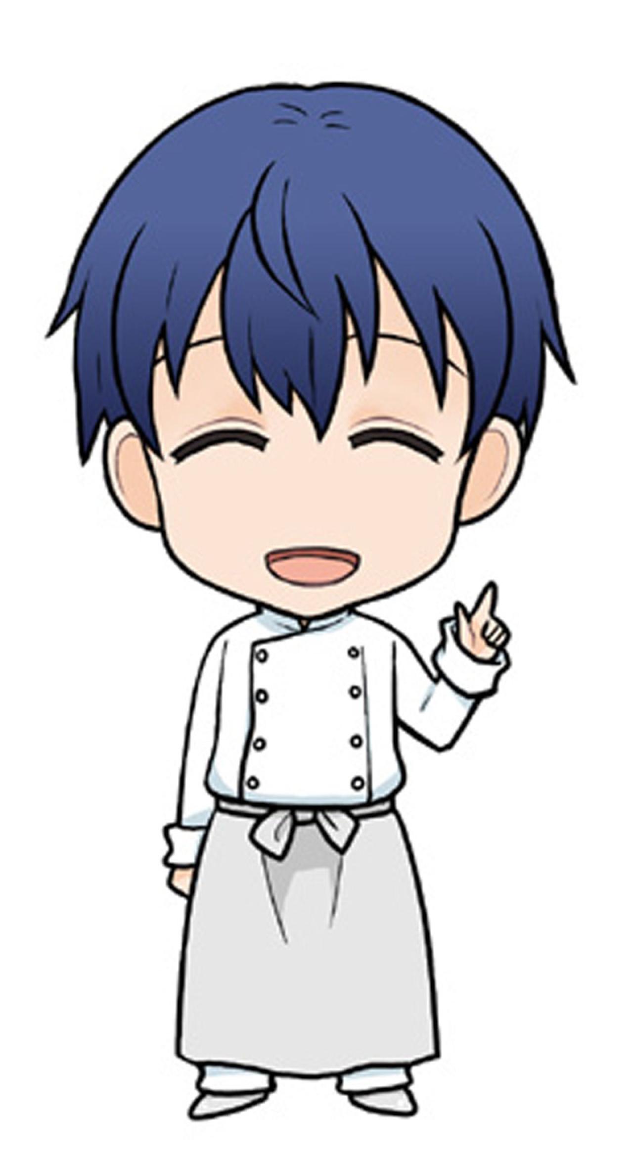 迷糊餐厅相马博臣（そうま ひろおみ）穿着厨师服的全身Q版头像