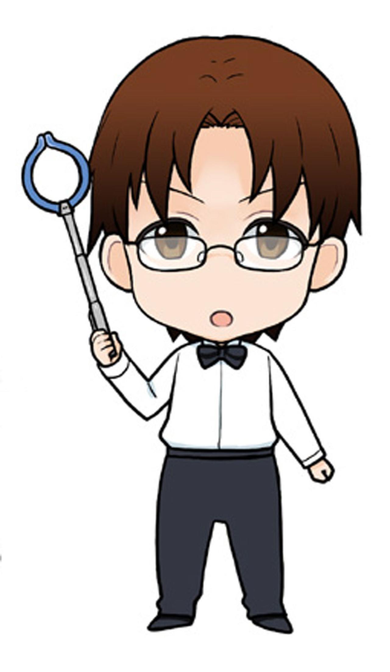 迷糊餐厅小鸟游宗太（たかなし そうた）拿着夹子的全身Q版头像