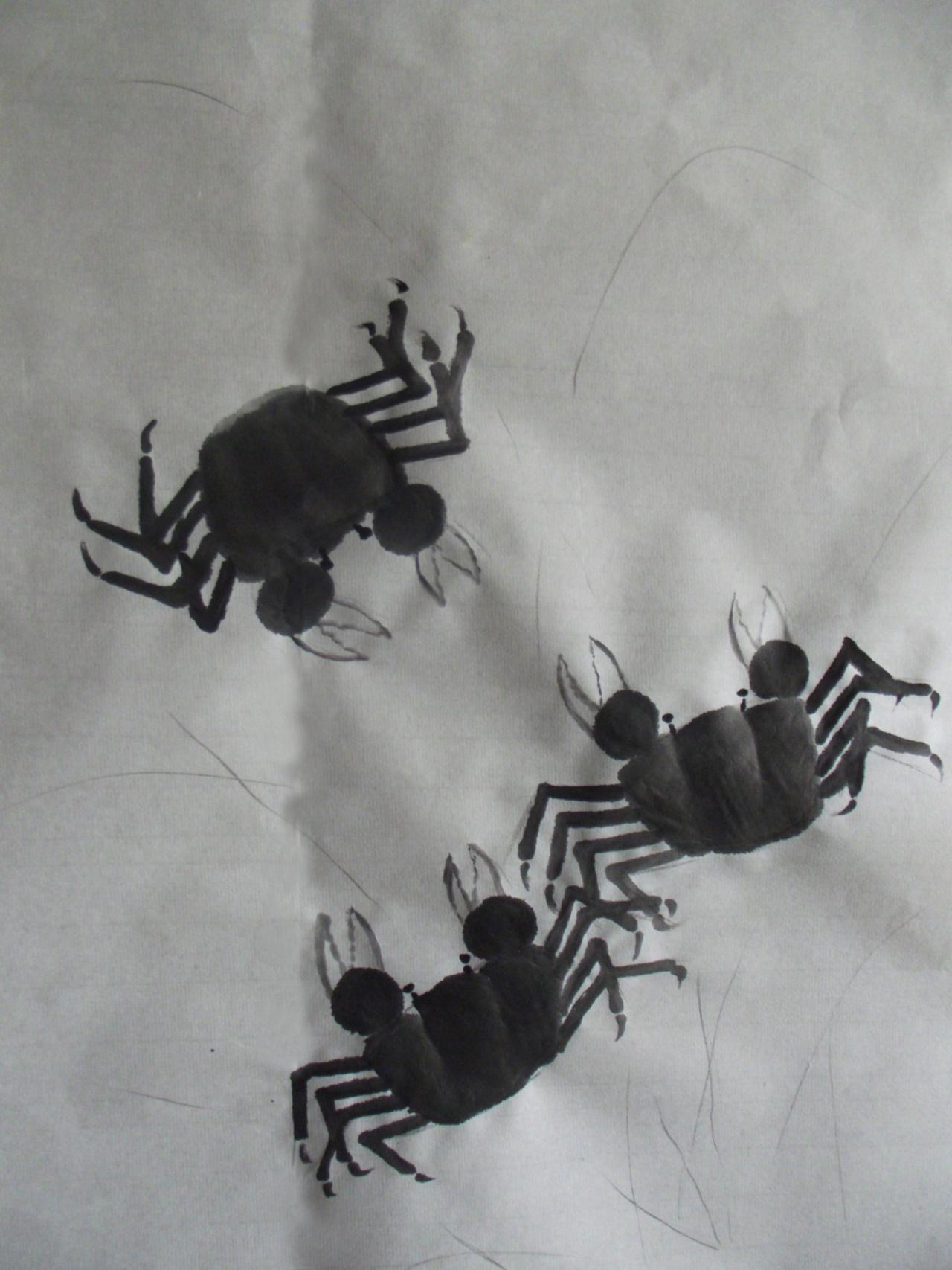 第五步，画螃蟹的眼睛