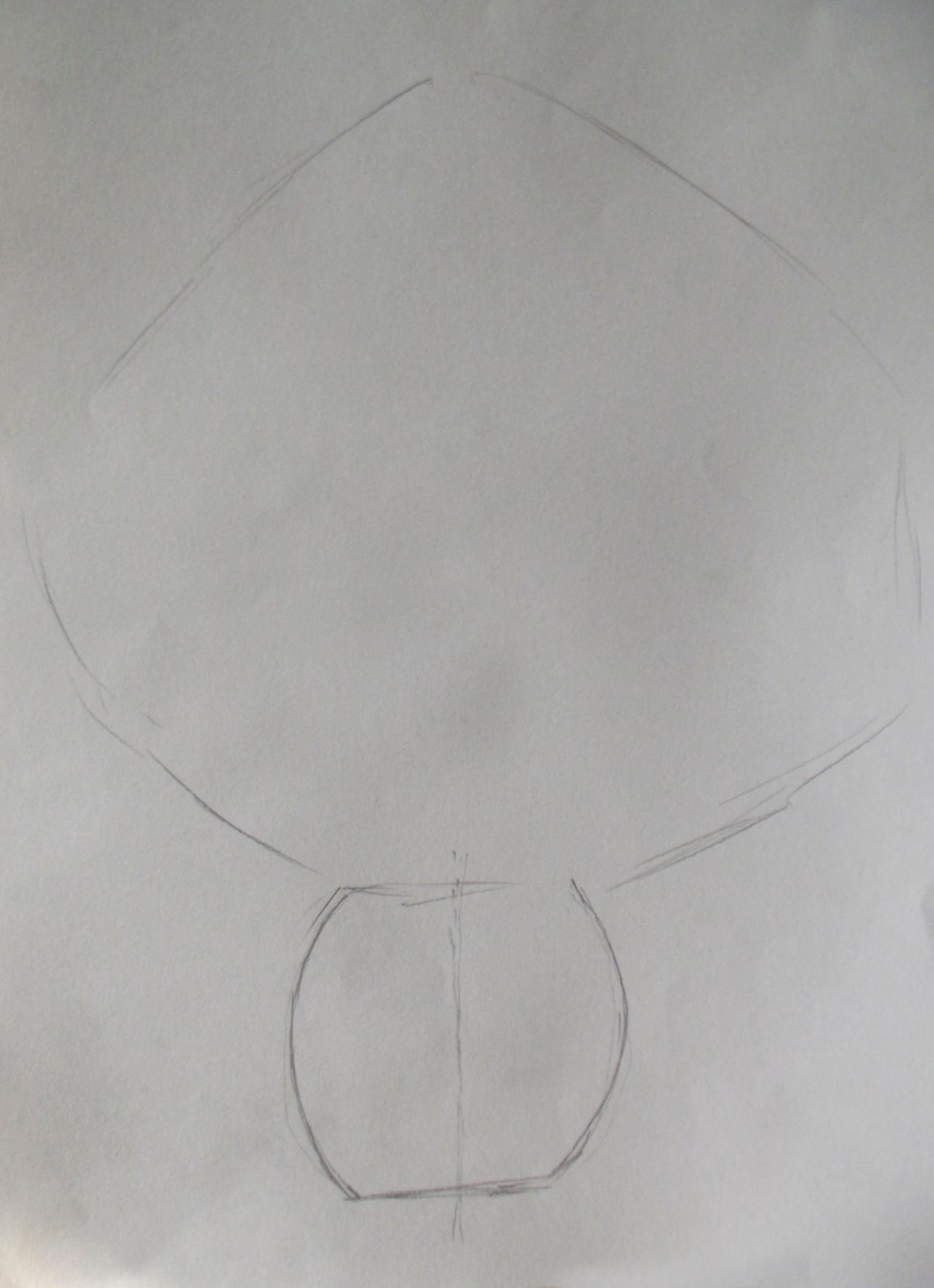 第一步,确定花瓶及整个花束所占空间的大小