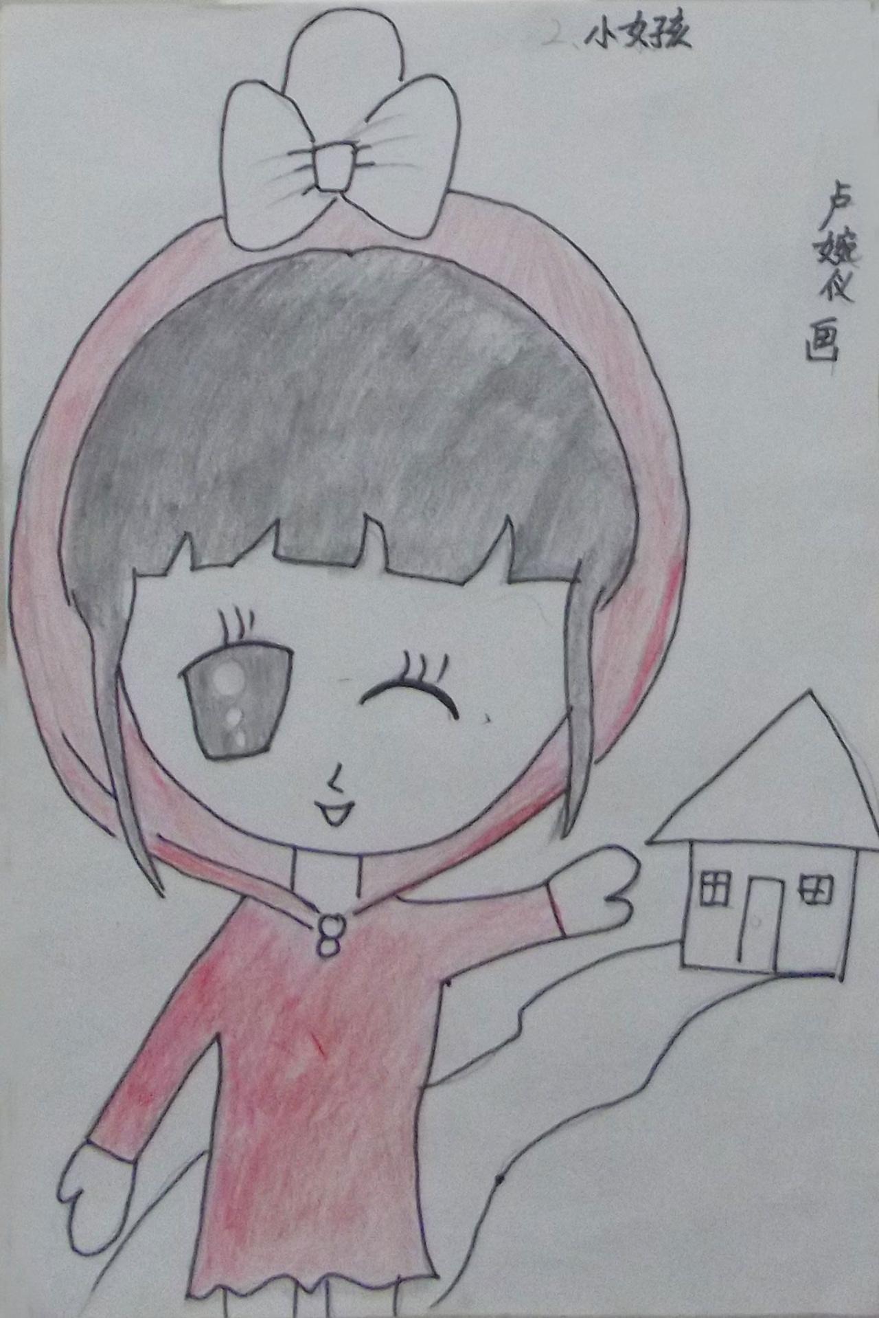 动漫卡通 小女孩 卢婉仪画