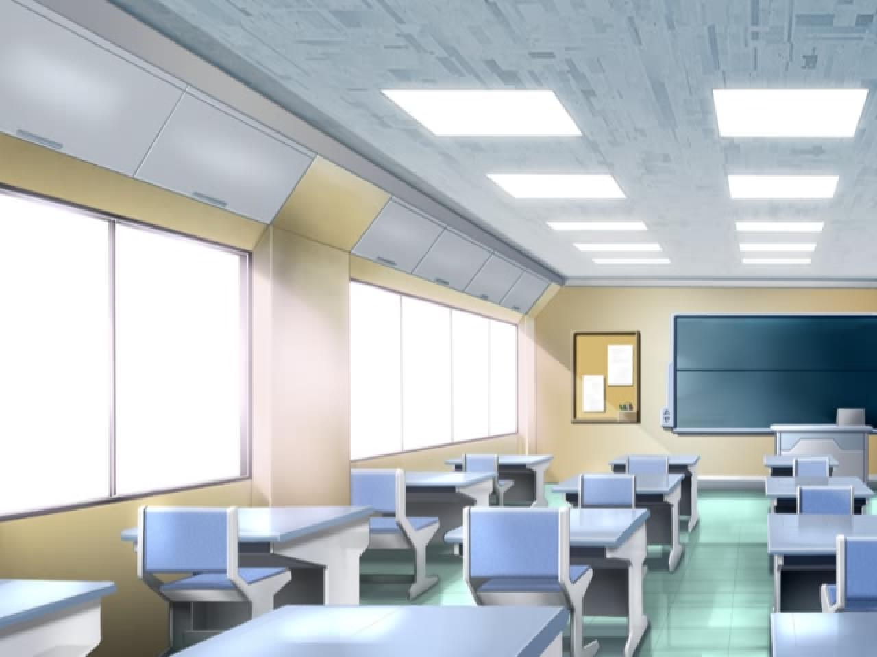 《D.C》雨过天晴的教室背景