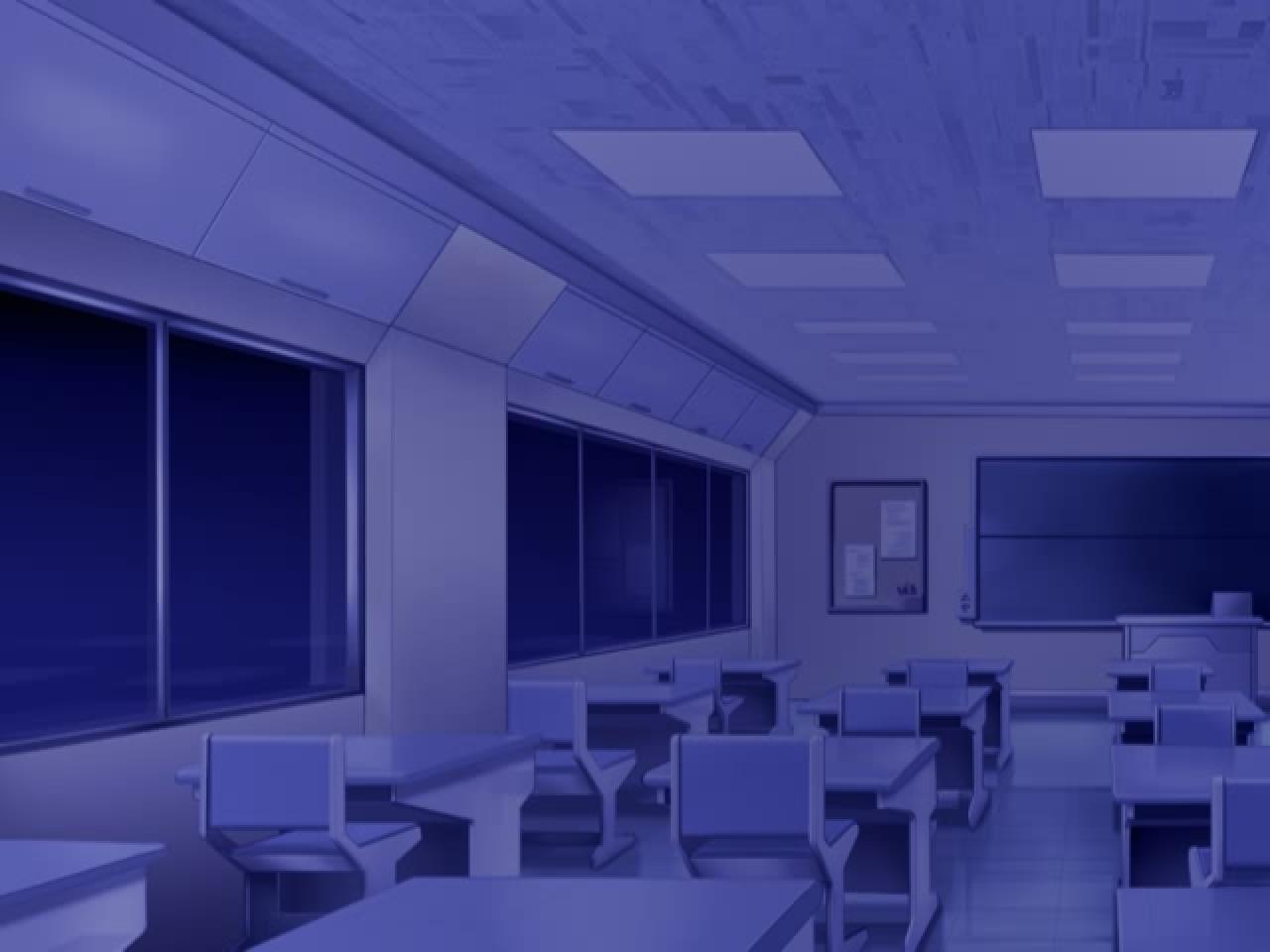 《D.C》中夜幕笼罩的教室