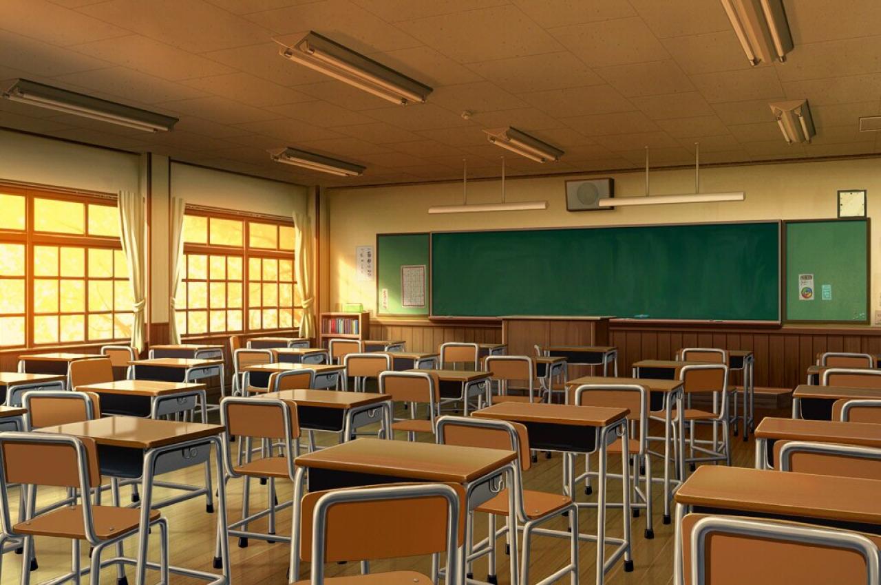 《明日の七海と逢うために》下午夕阳映衬下的教室