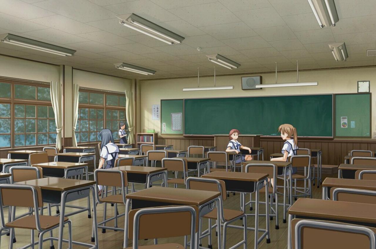 《明日の七海と逢うために》绿荫里只有四位女生的教室