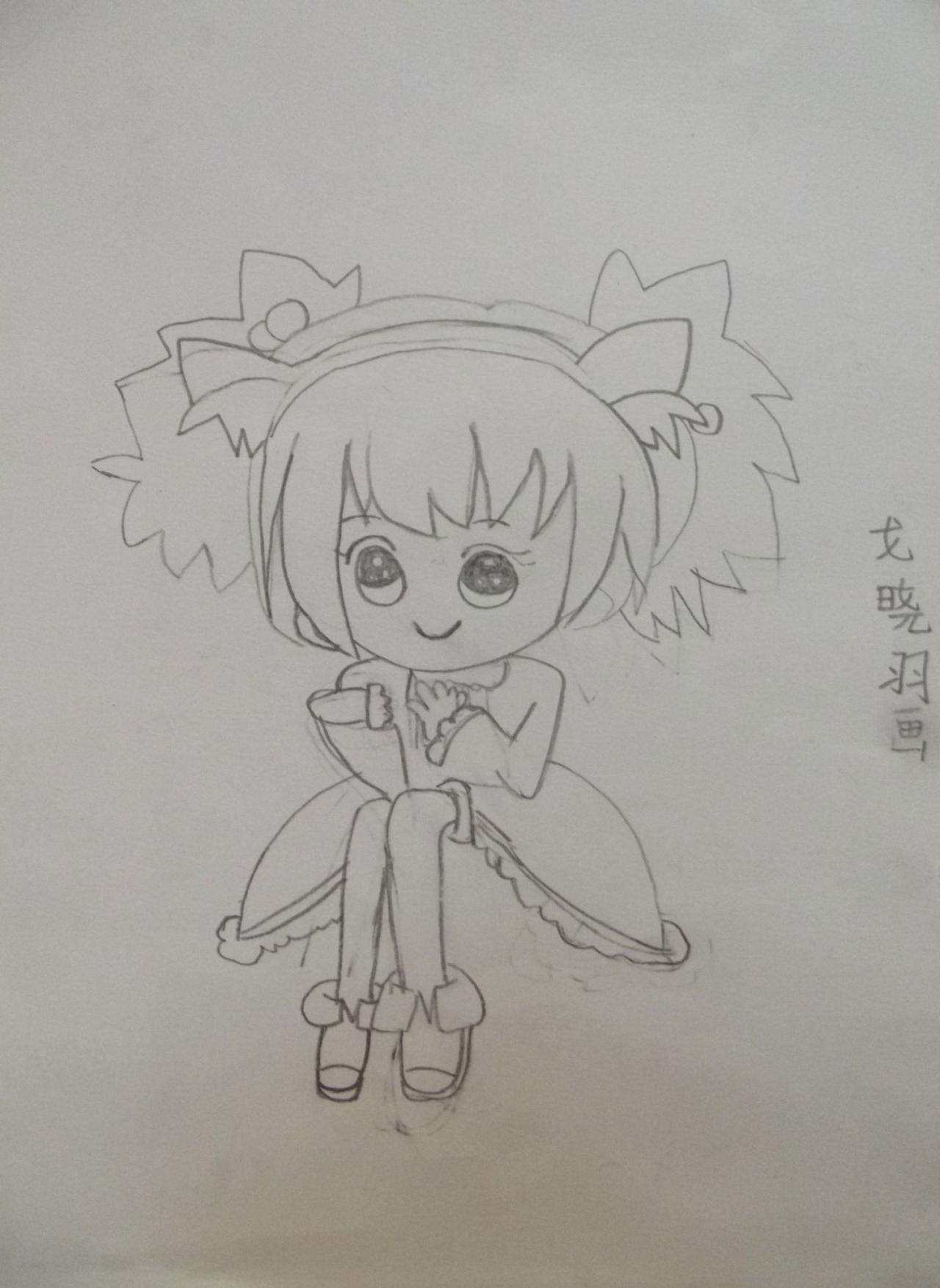 小女孩 戈晓羽画
