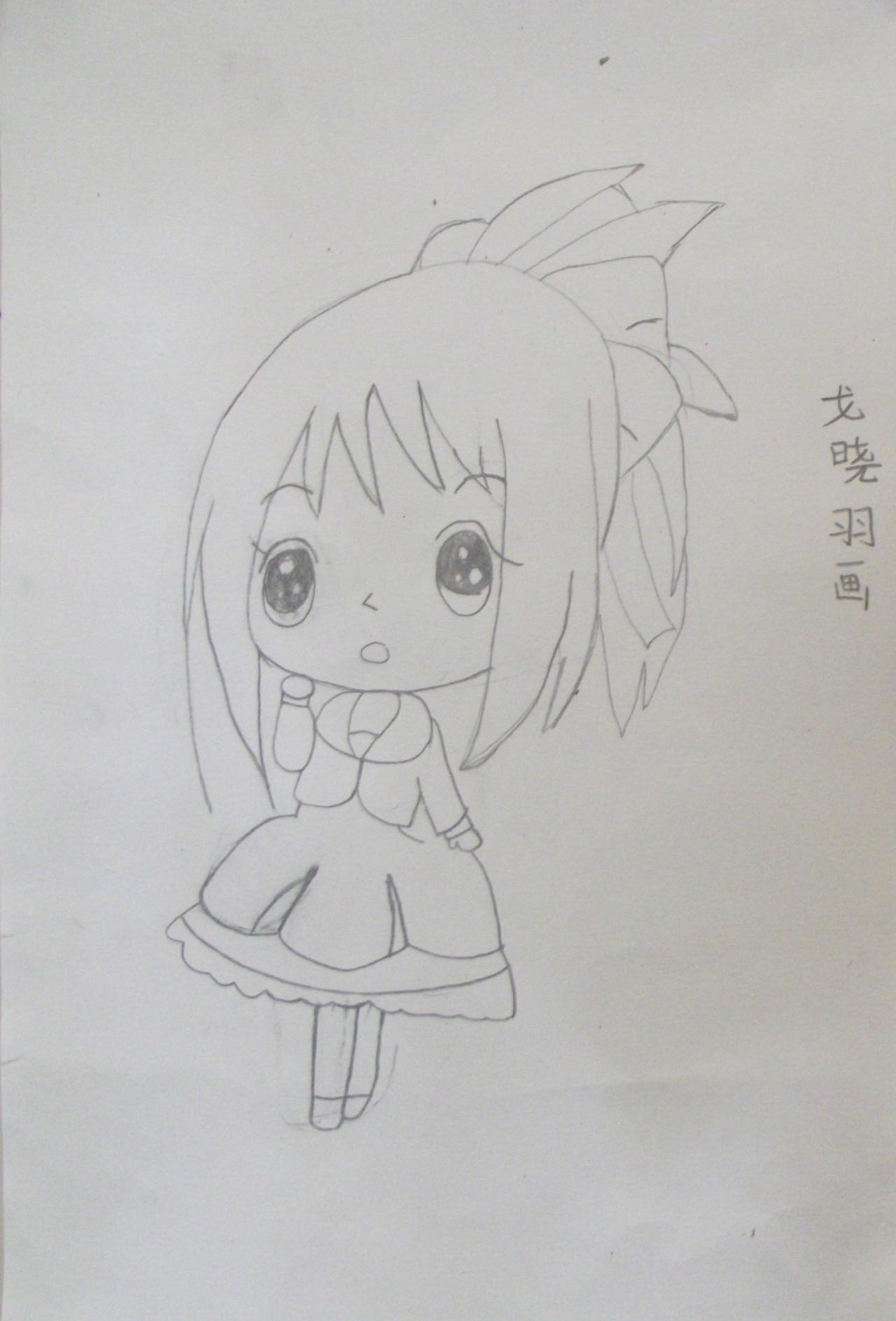 小女孩 戈晓羽画
