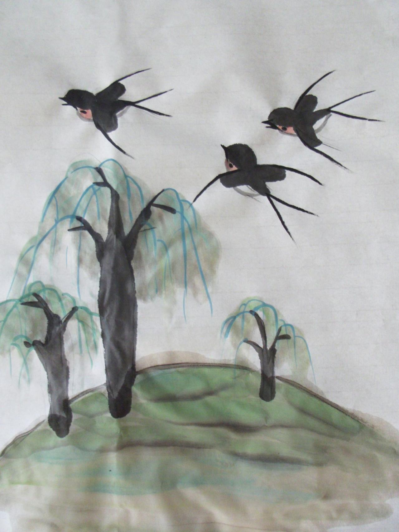 第五步,开脸画背景