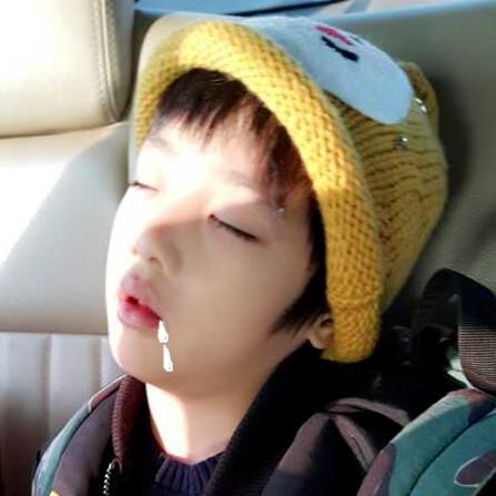 费曼Feynman靠在座椅打瞌睡，嘴角画着口水的头像