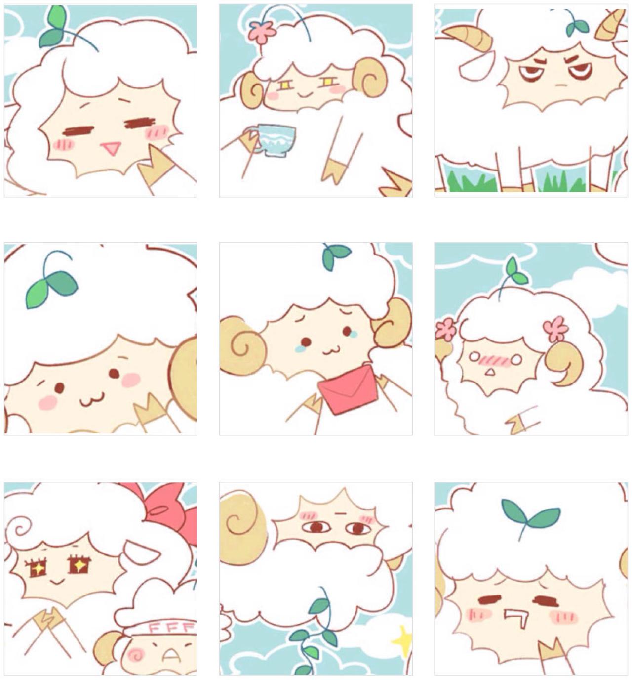 长草的绵羊表情 预览图