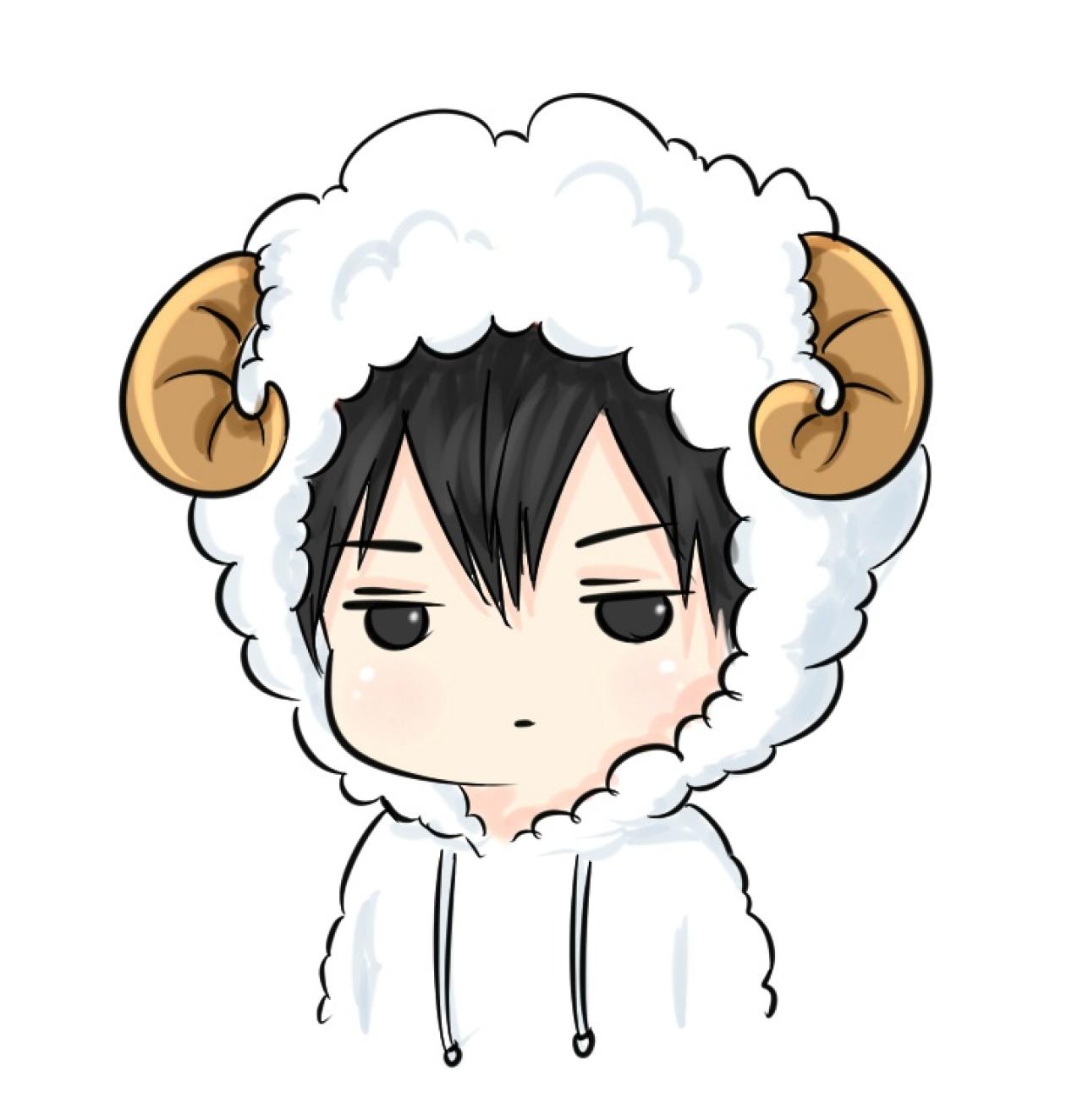 《盗墓笔记》的张起灵绵羊外套Q版头像